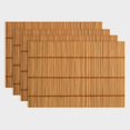 thumbnail image 1 of Shiartex Bamboo Placemat Linen Table Pad Set of 4 for Dining, Home Decor, Heat Insulation, Versatile Use 18x12in, 1 of 8