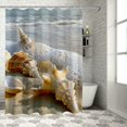thumbnail image 1 of Shiartex  Beach Bathroom Curtains Summer Tropical Beach Starfish Seashell Kitchen Curtains Grommet Privacy Curtain Window Curtains for Café, Bath, Laundry, Living Room Bedroom White, 1 of 7
