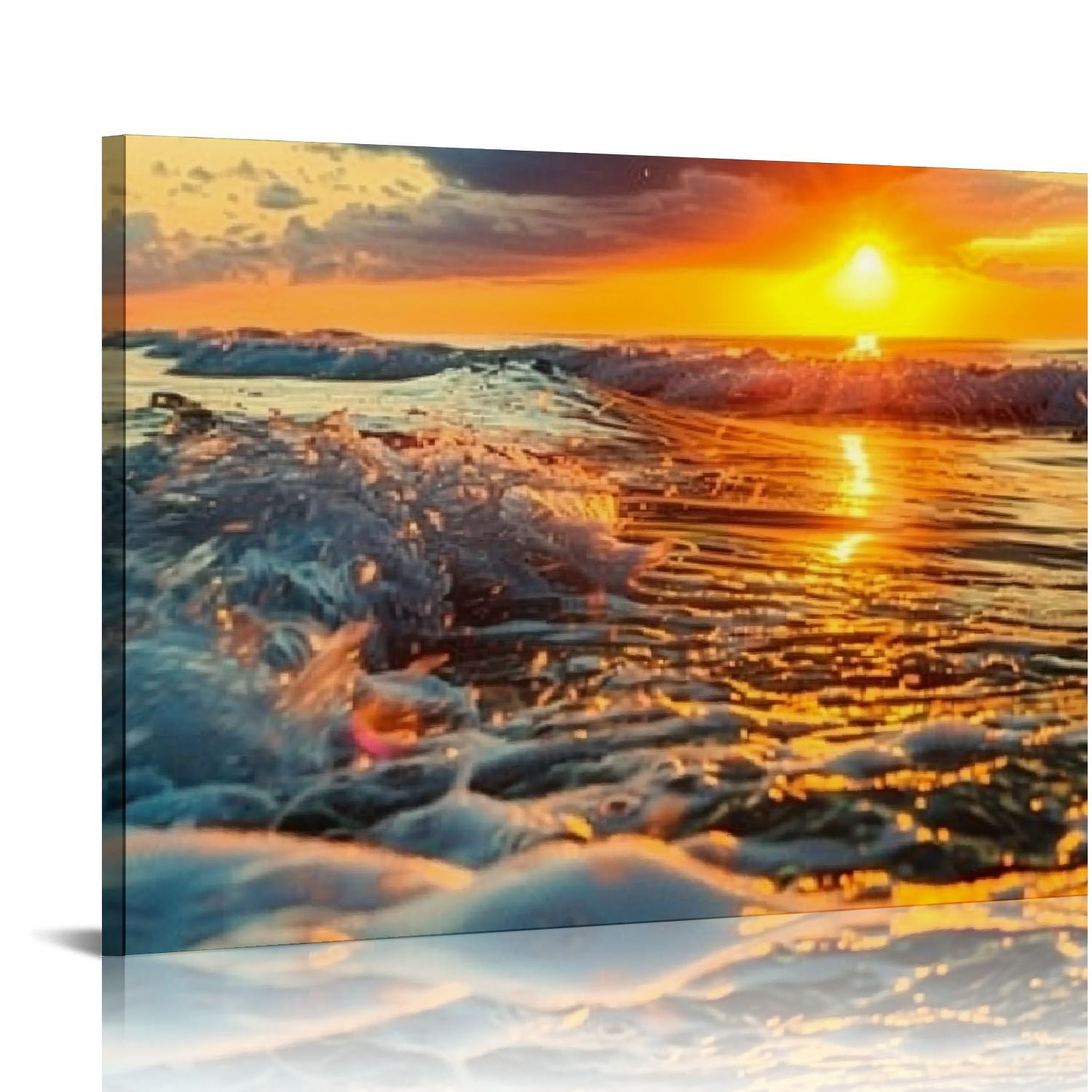 Shiartex -Beach Decor Ocean Canvas Wall Art Bedroom Sunset Seascape ...