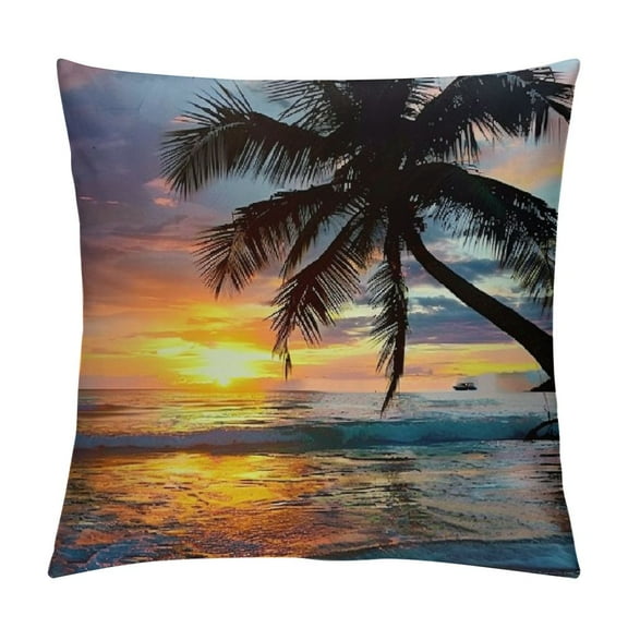 Shiartex  Beach Pillowcase,Ocean Theme Pillowcase,Coastal Beach ,Coral Starfish Pattern,Seashell Wave Seawaves White