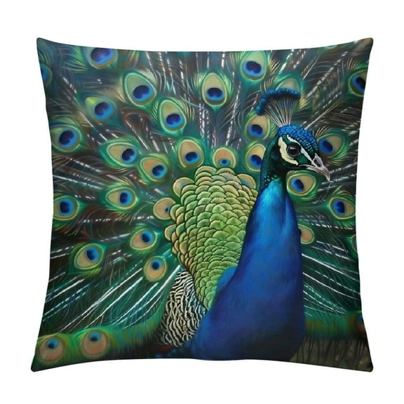 Shiartex Being Yourself - Peacock Art Throw Pillow Covers Sofa Pillowcase Car Square Throw Pillowcases Home Decoration,Multi-Size