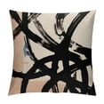 thumbnail image 1 of Shiartex Black and Beige Throw Pillow Covers, Black Throw Pillow Covers for Couch, Black Boho Pillow Covers, Modern Abstract Decorative Couch Pillow Covers for Living Room 12x12in, 1 of 5