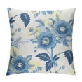 thumbnail image 1 of Shiartex Blue Floral Pillow Covers Chinoiserie Flower Outdoor Decorative Throw Pillow Covers Blue and White Rustic Pillowcases Farmhouse Square Cushion Covers for Couch Decor 22x22in, 1 of 5