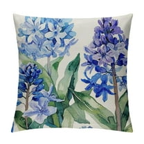 Shiartex  Blue Hydrangea Wildflower Spring Throw Pillow Covers Outdoor Spring Summer Floral Decor Farmhouse Lumbar Decorative Throw Pillows Cases Decorations for Couch Sofa Porch