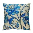 thumbnail image 1 of Shiartex Blue and White Porcelain Throw Pillow Cover Cushion Covers Traditional Chinese Calligraphy Culture Pillowcases Decorative Square Pillow Case for Home Bedroom Living Room 20x20in, 1 of 5