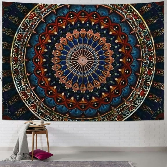 Shiartex  Bohemian Mandala Tapestry Hippie Tapestries Psychedelic Peacock Boho Tapestry Wall Hanging for Bedroom 40x30inch