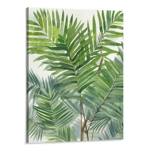 Shiartex Botanical Canvas Prints Wall Art - Green Plant Banana Leaves Canvas Pictures for Living Room Wall Decoration Framed Bedroom Wall Decor Ready to Hang 16x20 Inch