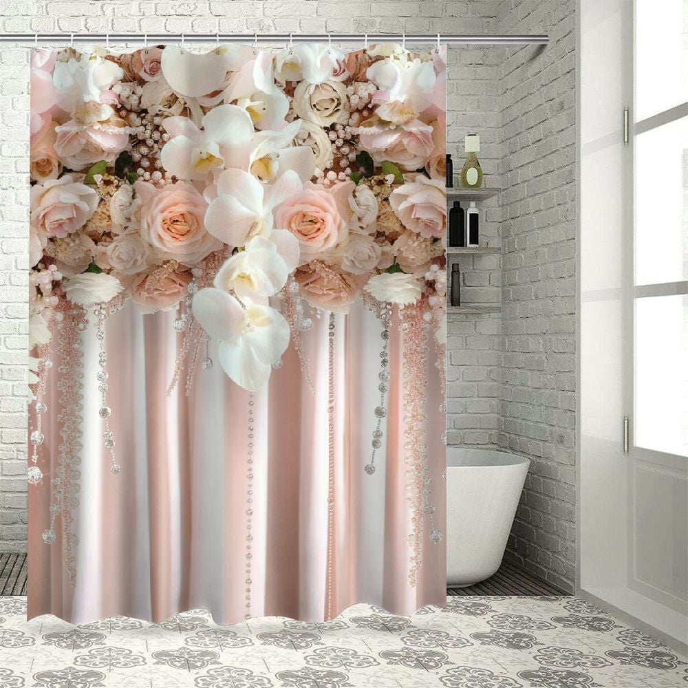 Shiartex Bridal Floral Elegant Shower Curtain for Bathroom Decor ...