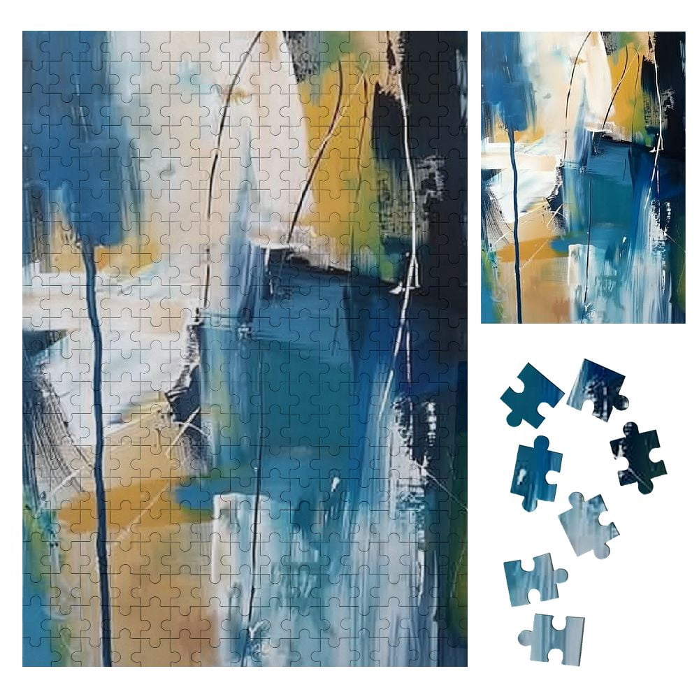 Shiartex Brush Strokes Wooden Jigsaw Puzzle for Family and Friends ...