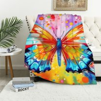 Shiartex Butterfly Blanket Gifts for Women, 3D Printed Butterflies Blankets and Throws Butterfly Blanket for Butterfly Lovers Bedding Gifts for Girls Kids Mom Adults 40x50in