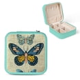thumbnail image 1 of Shiartex Butterfly Embroidery Jewelry Case Jewelry Box for Necklace Ring Earring Storage Green, 1 of 5