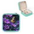 thumbnail image 1 of Shiartex Butterfly Flower Purple Flexible Storage Jewelry Box for Necklace, Ring, Earring Organization Green, 1 of 5