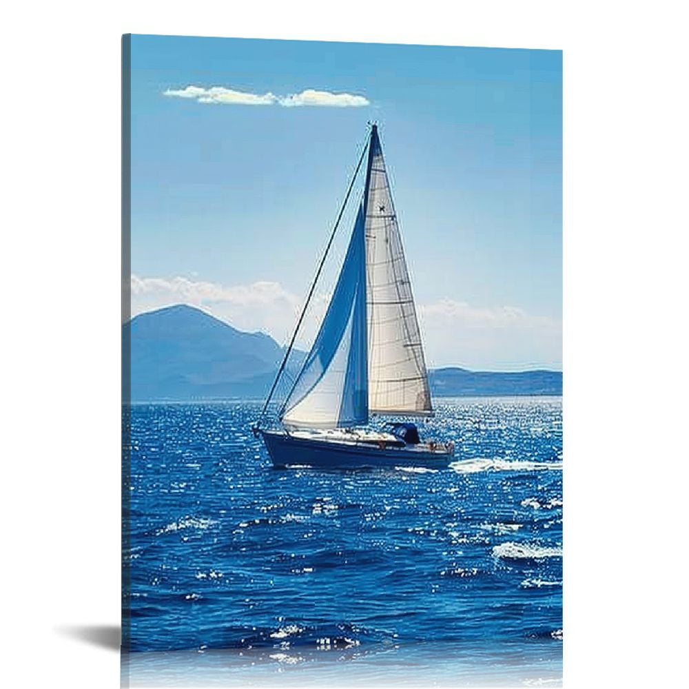 Beach Sunset Wall Art Canvas Prints – 4 Piece Set, 12x16 Inches, Waterproof, Ready To Hang