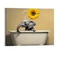 thumbnail image 1 of Shiartex Canvas Wall Art Picture 20x16in for Living Room Bedroom Canvas Print Elephant In The Bathtub 20x16in, 1 of 3
