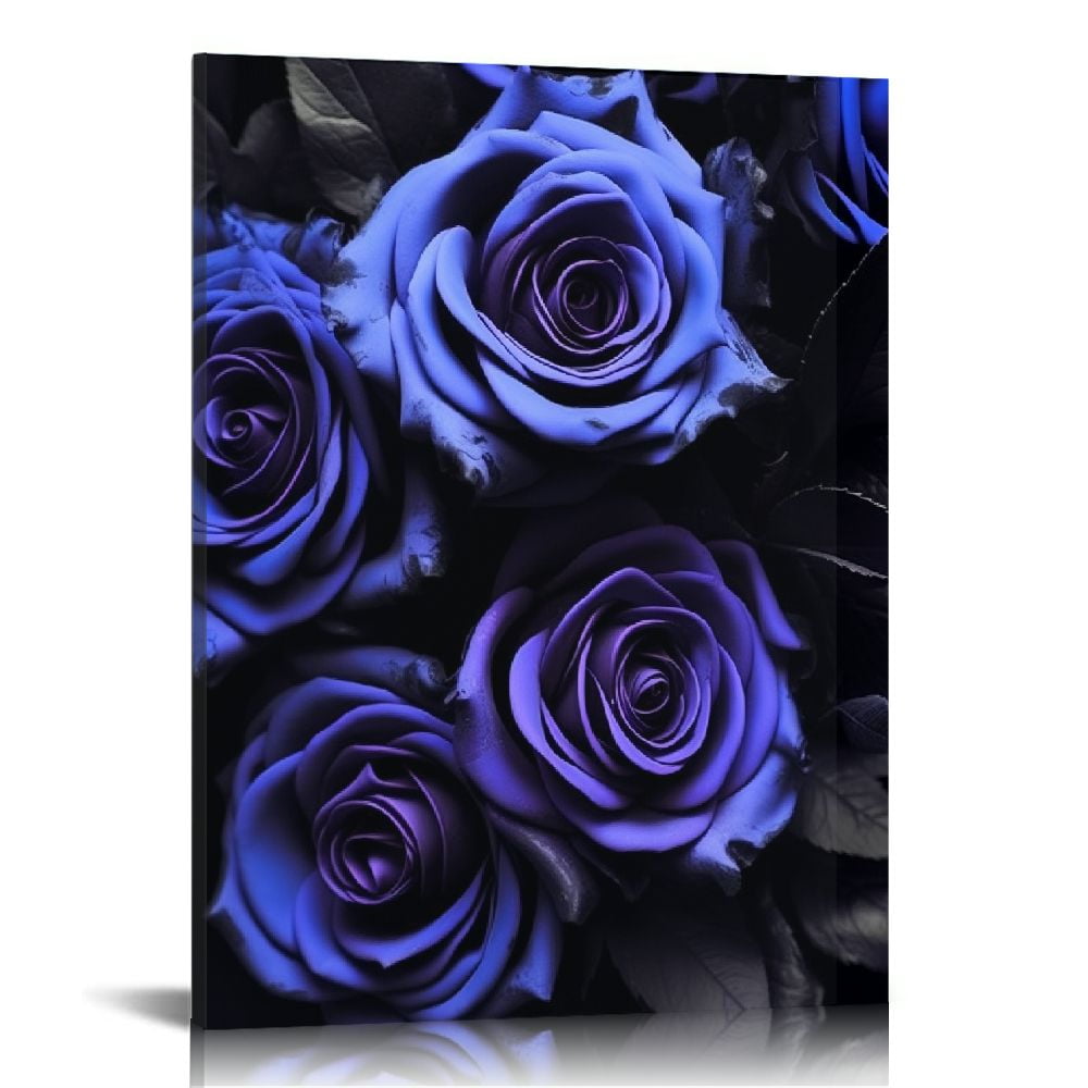 Shiartex Canvas Wall Art Wall Decor Abstract Purple And Black