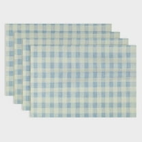 Shiartex Checkered Pattern Linen Cloth Placemats Set of 4 for Elegant Dining and Home Decoration 18x12in