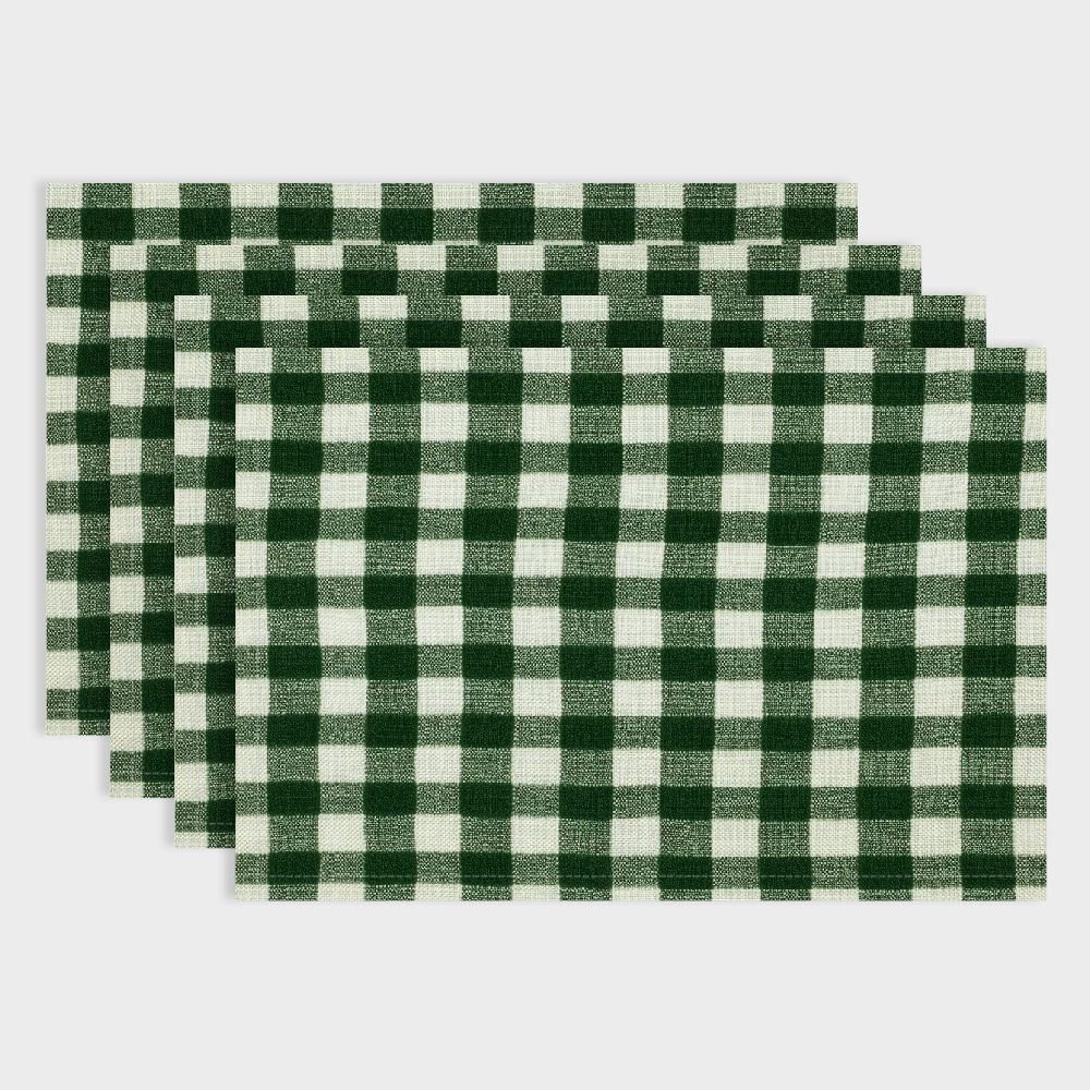 Shiartex Checkered Pattern Western Meal Table Pad Linen Dining Table ...