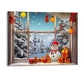 thumbnail image 1 of Shiartex  Christmas Wall Art Canvas Prints Snowman Winter Decoration Gift Living Room Hallway Decoration Painting Poster- 20x16in, 1 of 3