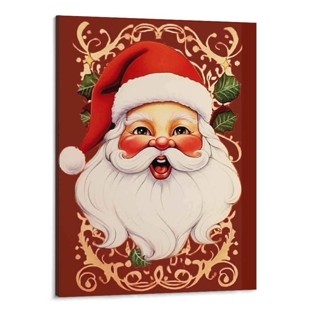 Shiartex Christmas Wall Decor,Christmas Wall Art Canvas,Santa Pictures