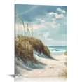 thumbnail image 1 of Shiartex  Coastal Canvas Wall Art Print: Starfish &amp; Beach Chairs on Sand Artwork for Wall Painting for Bedroom 16x20 in/12x16 in, 1 of 5