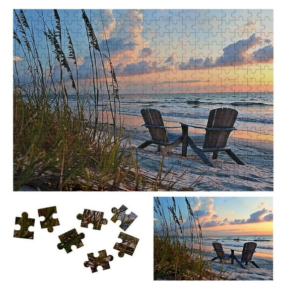 Shiartex Coastal Sunrise- Beach Puzzles for Adults Jigsaw Puzzle Beach - Ocean Puzzles for Adults- Beach Theme Jigsaw Puzzles 300 PCS