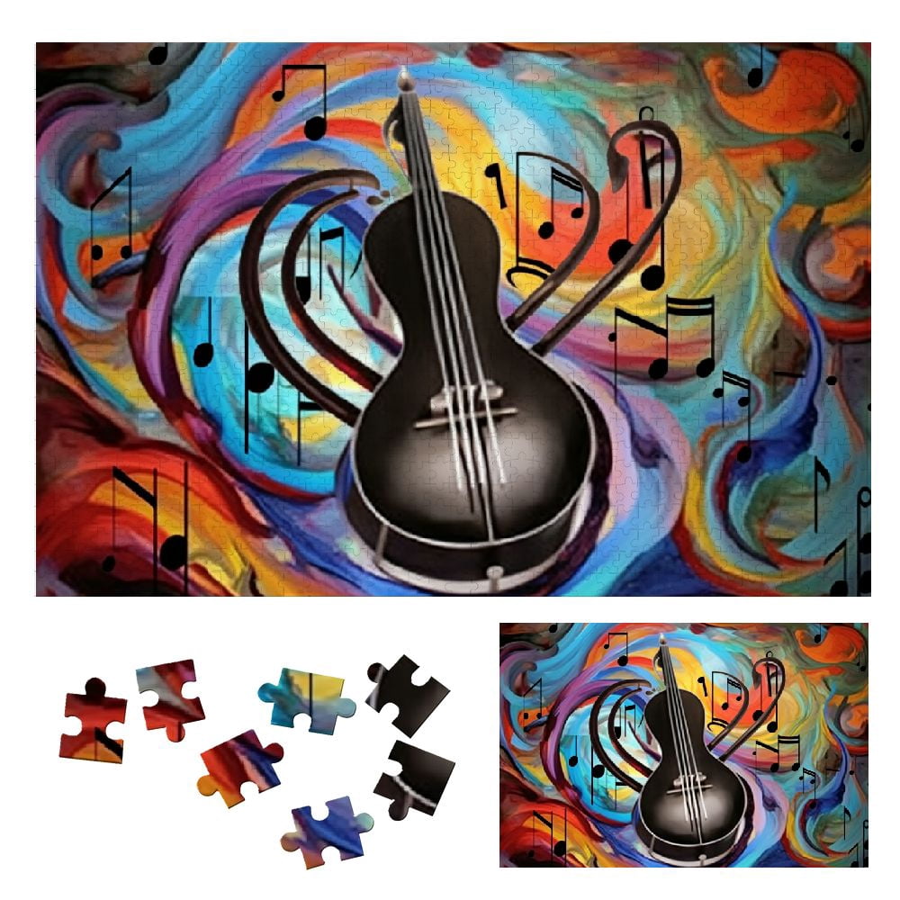 Shiartex Colorful Abstract Art Wooden Jigsaw Puzzle for Adults and Kids ...