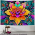 thumbnail image 1 of Shiartex Colorful Mandala Tapestry Hippie Bohemian Wall Hanging Indian Lotus Flower Wall Tapestry Decor Large Flannel Beach Blanket for Living Room Dorm Bedroom Home  60x50inch, 1 of 6