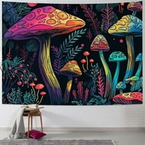 Shiartex Colorful Mushrooms Aesthetic Fantasy Large Tapestry Wall Hanging Decor Wall Flags Tapestry for Bedroom Living Room Wall Art Decor Tapestries Multi Size Painting
