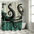 thumbnail image 1 of Shiartex Cool Octopus Shower Curtain Funny Kraken in The Bathtub Shower Curtain for Bathroom Waterproof Fabric Bathroom Curtain Ocean Sea Teal Bath Curtain Bathtub Decor 69x72, 1 of 7