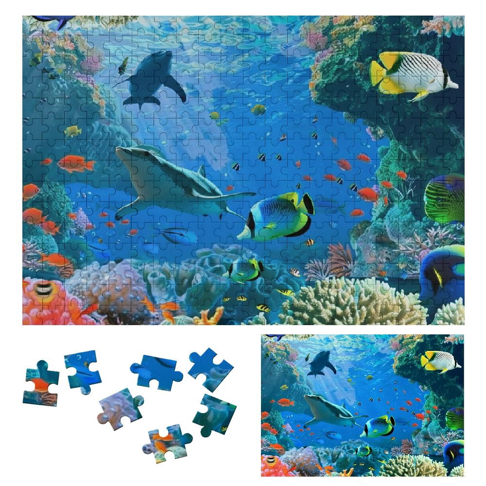 Shiartex Coral Reef Fish Wooden Jigsaw Puzzle, Challenging Puzzle for ...