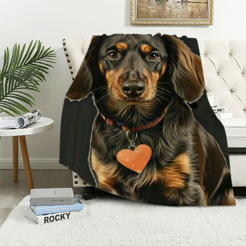 Shiartex Dachshund Blanket Gifts for Kids Adults I Love Dachshunds Soft