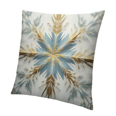 Shiartex  Decorative Throw Pillows Striped Snowflake Pillows Cover Christmas Lumbar Pillow Covers Outdoor Pillowcase with Invisible Zipper for Sofa Bedroom Home Decorative