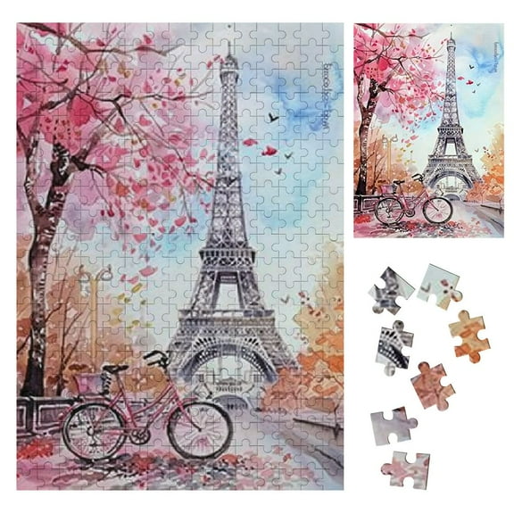 Shiartex Eiffel Tower Wooden Jigsaw Puzzle for Family Friends | Challenging Difficult Wood Puzzles for Adults | Relaxing Gift | Premium Eco-Friendly Material 300PCS