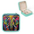 thumbnail image 1 of Shiartex Elephant Theme Jewelry Box For Necklaces, Rings, Earrings Green, 1 of 4