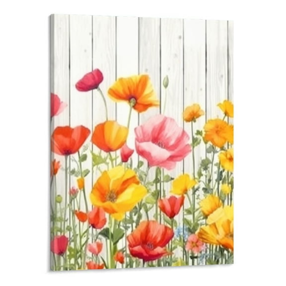 Shiartex Fall Decor Yellow Flowers Canvas Prints Wall Art Picture 16x20in