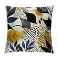 thumbnail image 1 of Shiartex Fall Leaves Print Pattern Square Printed Cushion Cover, Slipover Pillowslip for Home Sofa Couch Chair Back Seat, ，Orange and White, 1 of 5