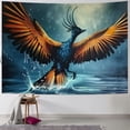 thumbnail image 1 of Shiartex Fantasy Phoenix Tapestry, Water Ice and Fire Rising Phoenix Animal Anime Tapestry Wall Hanging for Bedroom, Aesthetic Tapestry for Men Beach Blanket College Dorm Home Decor Painting, 1 of 6