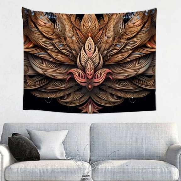 Shiartex Feathers Pattern Android Jones Print Tapestry Home Decor 40*30in