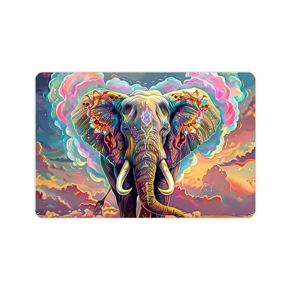 Shiartex Floor Mat Rug Elephant Clouds Sky for Home Entrance Outside Entry, Durable Non-Slip Indoor Outdoor Doormat 24x16in