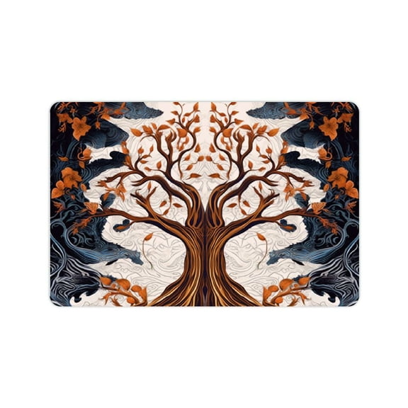 Shiartex Floor Mat Rug Flowers for Home Entrance Outside Entry Diatom Mud Super Absorbent Non-Slip Point Plastic Bottom Stylish Decor Black Backing 24x16in