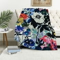 thumbnail image 1 of Shiartex  Floral Flower Blanket Spring Summer Flowers Decoration for Bedroom Boho Gifts for Women Men Kids Boys Girls Retro Soft Plush Throw Blanket White, 1 of 6