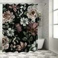 thumbnail image 1 of Shiartex Floral Shower Curtain for Bathroom Set Dark Rose Blossom Flower Boho Victorian Spring Wildflower Vintage Plant Bath Curtain Decorative Polyester Fabric Cloth Waterproof Decor 60x72, 1 of 7