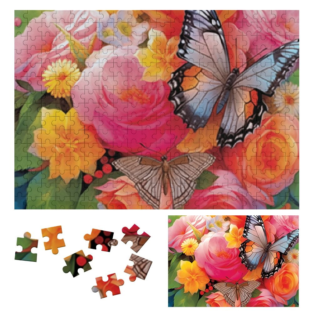 花卉20 Shiartex Flower Butterfly Plant Puzzles for Adults, Colorful