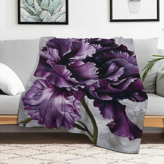 Shiartex Flowers Durable Soft Flannel Blanket for All Seasons 30x40in