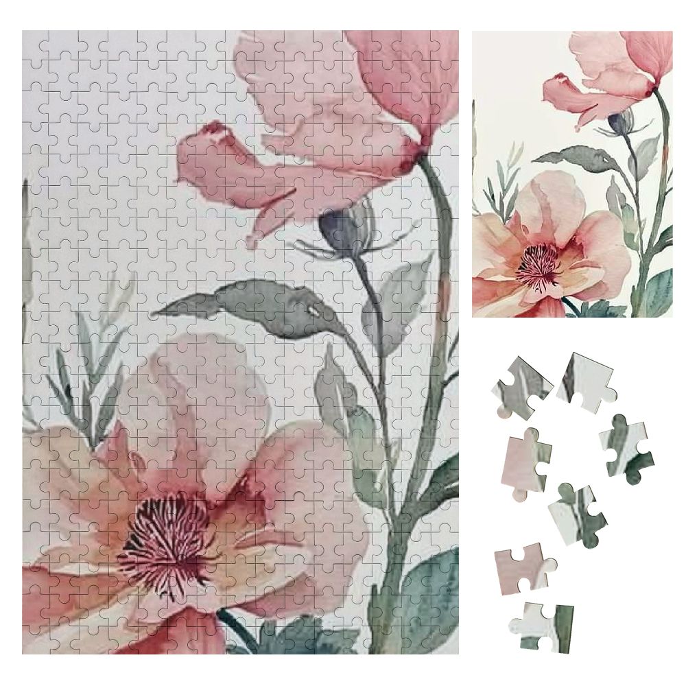 Shiartex Flowers Leaves Buds Wooden Jigsaw Puzzle for Family Friends ...