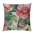 thumbnail image 1 of Shiartex Flowers Leaves Modern Rustic Decorative Couch Pillow Cases with Zipper Home Decor Pillow Covers 1PC 20x20in, 1 of 5