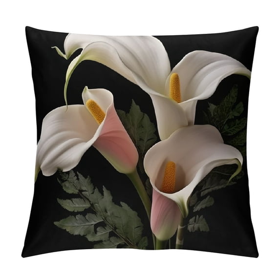 Shiartex Flowers Leaves Pillow Cushion Covers for Sofa Couch Bedroom Car Home Decor Square Throw Pillow Cover 1PC 18x18in