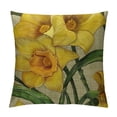 thumbnail image 1 of Shiartex Flowers Yellow Art Nouveau Modern Rustic Decorative Couch Pillow Cases Square Home Decor 1PC 18x18in, 1 of 5