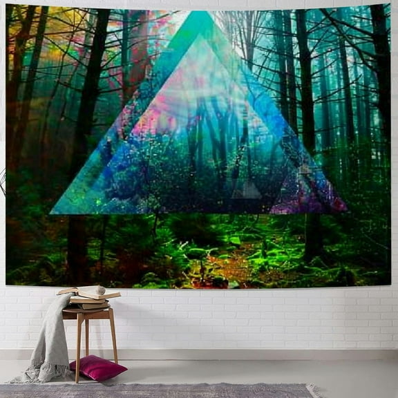 Shiartex  Forest Tapestry Tree of Life Nature Landscape Tapestry Wall Hanging Colorful Mystical Tapestry Psychedelic Spiritual Headboard Bedspread Tapestry for Living Room Decor 40x30inch