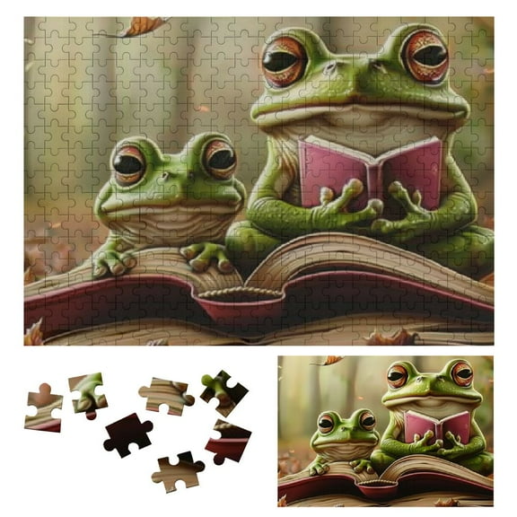 Shiartex Frog Toadling Wooden Jigsaw Puzzle for Adults - Challenging Difficult Wood Puzzles - Gift for Family Friends - Premium Eco-Friendly Material 300 PCS